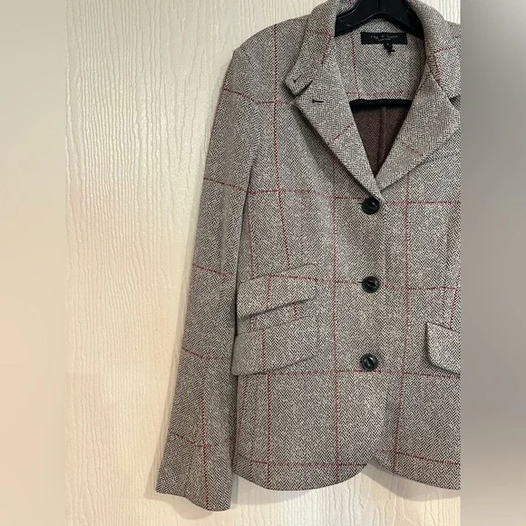 Rag & Bone Check Viscose Slade Blazer Size 6